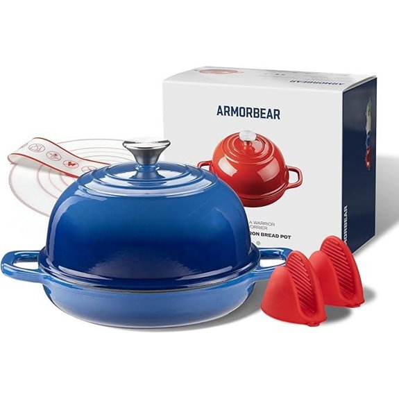 Enameled 5QT Cast Iron Dutch Oven for Bread