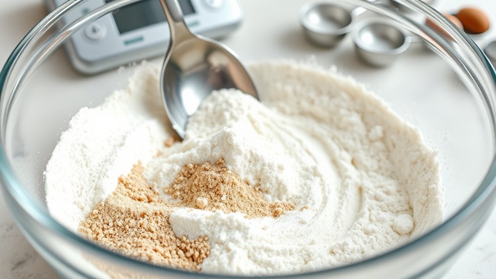 ensure even flour blending