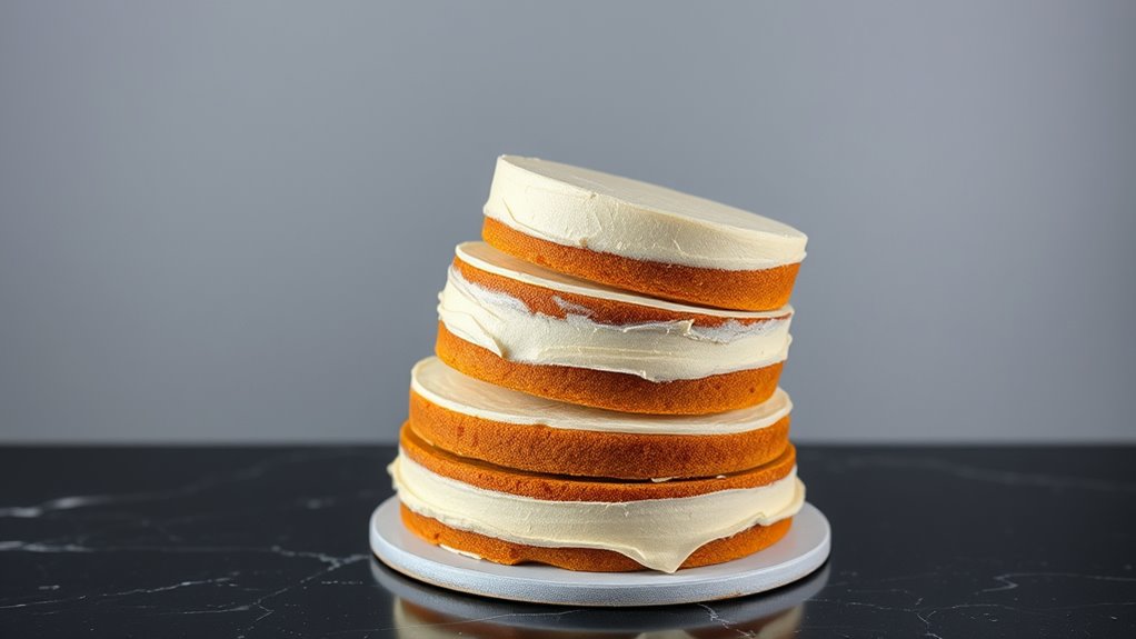 evenly distribute cake layers