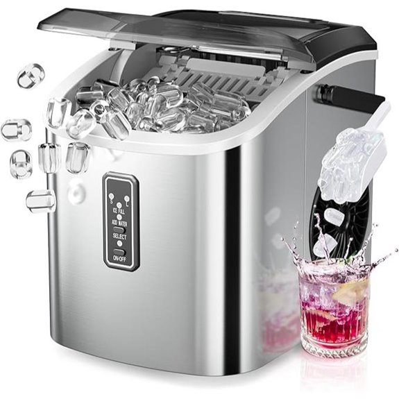 EUHOMY Countertop Ice Maker - 9 Cubes in 6 Min