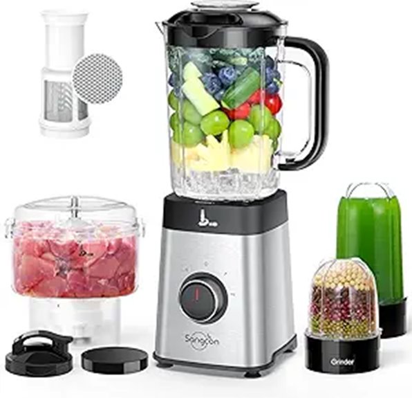 Sangcon 5-in-1 Blender & Food Processor Combo