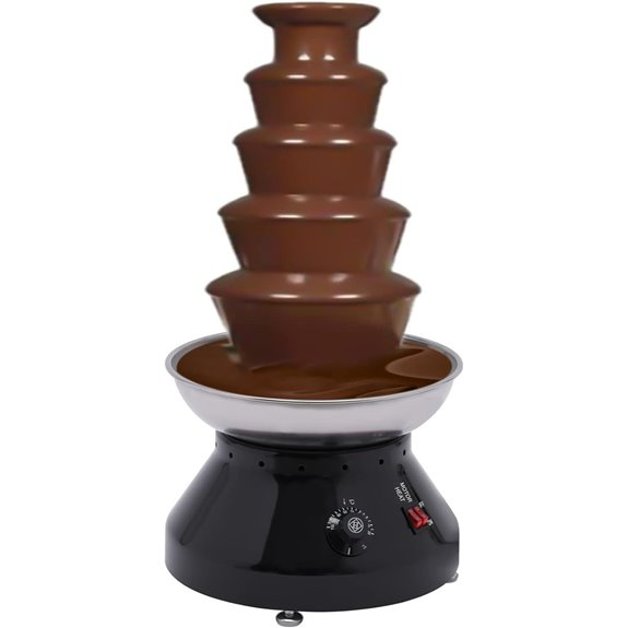 5-Tier Commercial Chocolate Fountain with 7L Capacity