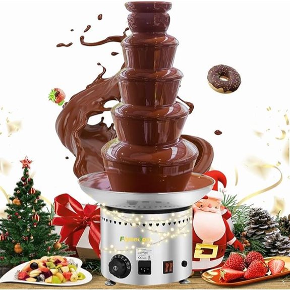 Commercial 5-Tier Chocolate & Cheese Fountain Machine