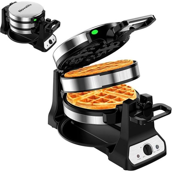 Belgian Waffle Maker with Flip & Adjustable Browning