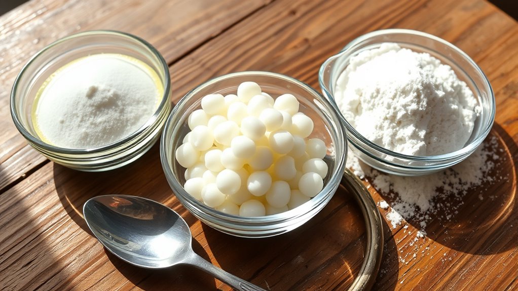 flour swells and thickens