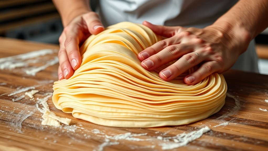 folding layers for flakiness