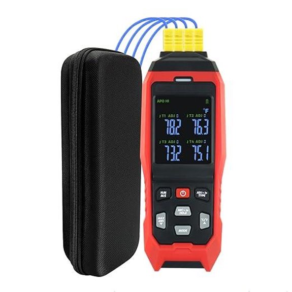 Digital K-Type Thermometer Data Logger with 4 Channels