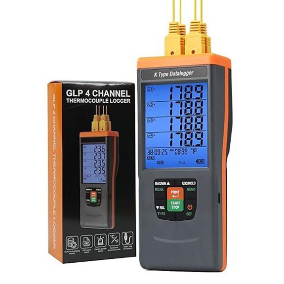 Thermocouple Data Logger with 4 Channels and Alarm