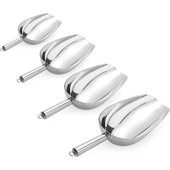Cedilis 4 Pack Stainless Steel Food Scoops