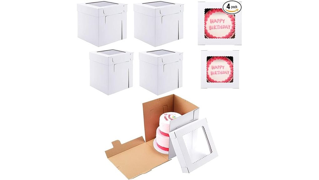 four tier cake packaging