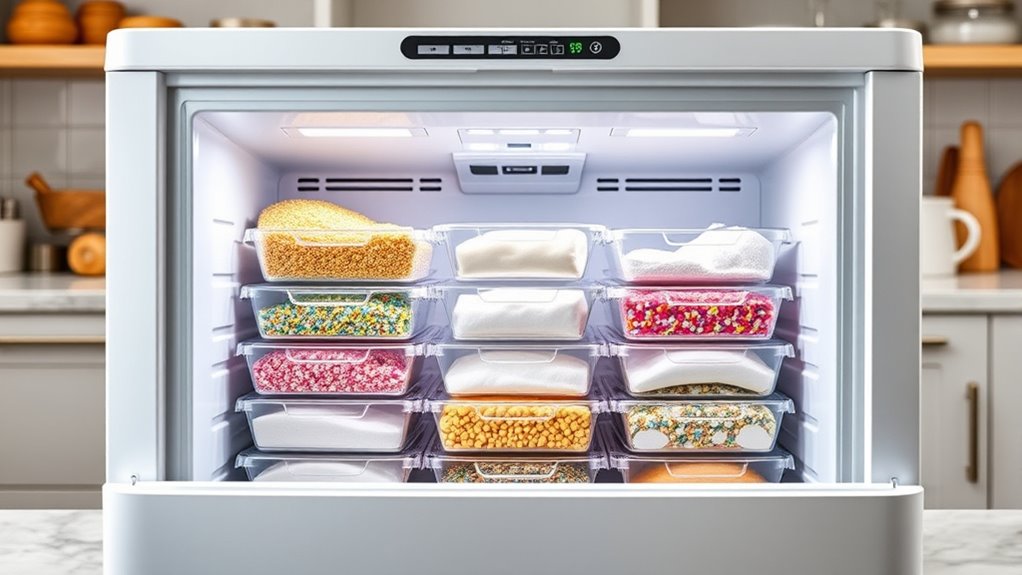 freezer size and organization