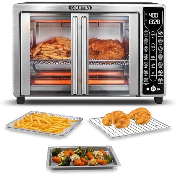 Gourmia French Door Air Fryer with 17 Presets