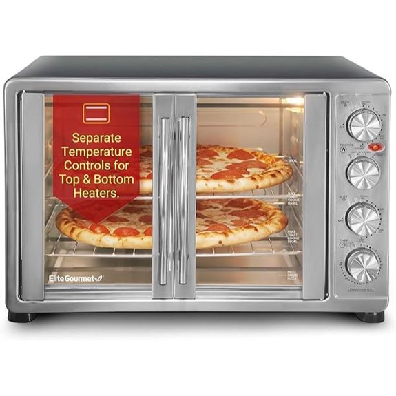Elite Gourmet French Door Convection Oven with Racks