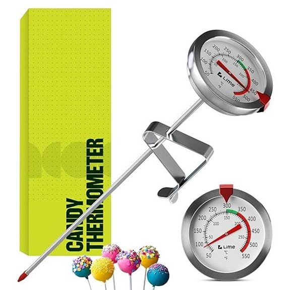 Candy Thermometer with Pot Clip for Frying