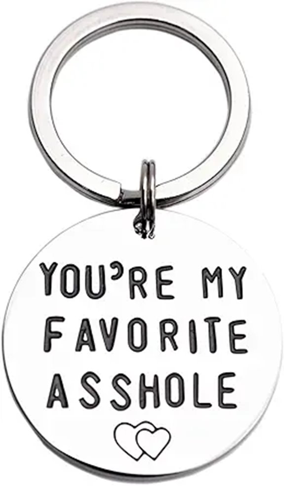 LParkin Funny Favorite Asshole Husband Boyfriend Keychain
