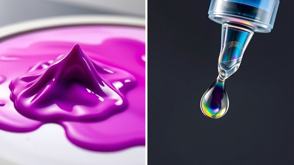 gel and liquid colors