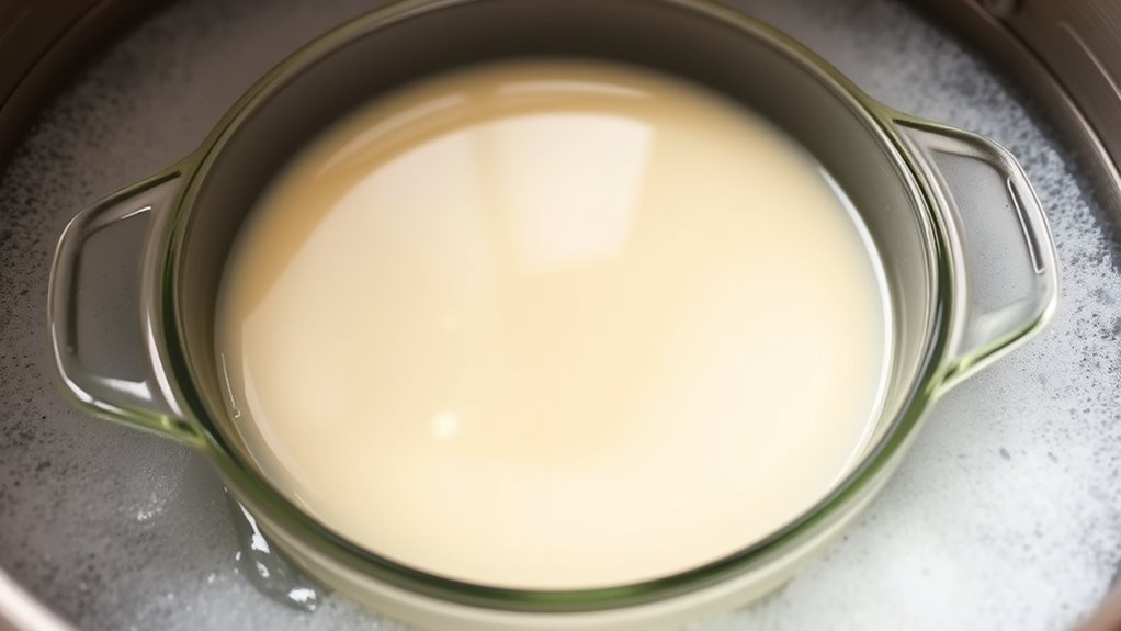 gentle mixing and steaming