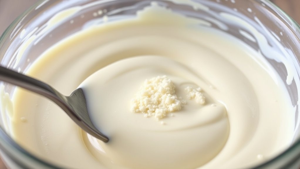 gentle mixing prevents graininess