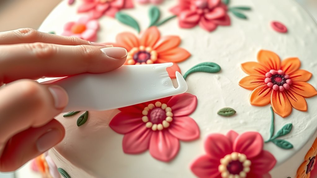 gently smooth from center