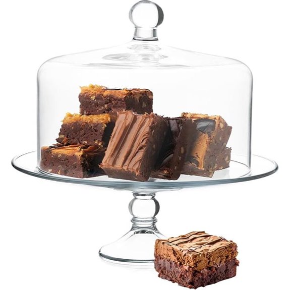 Libbey Selene Glass Cake Stand with Dome Lid