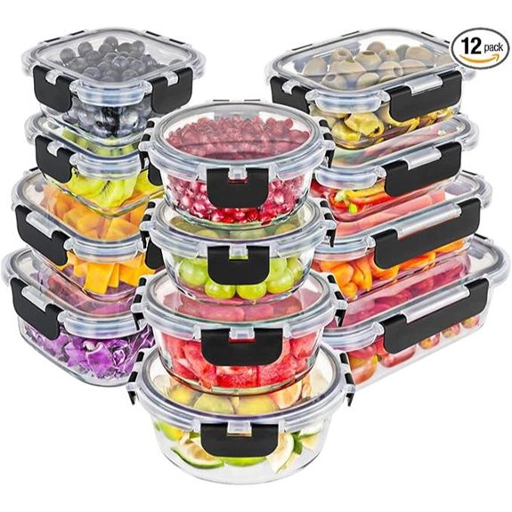 Magic Mill 24pc Glass Food Storage Containers with Lids