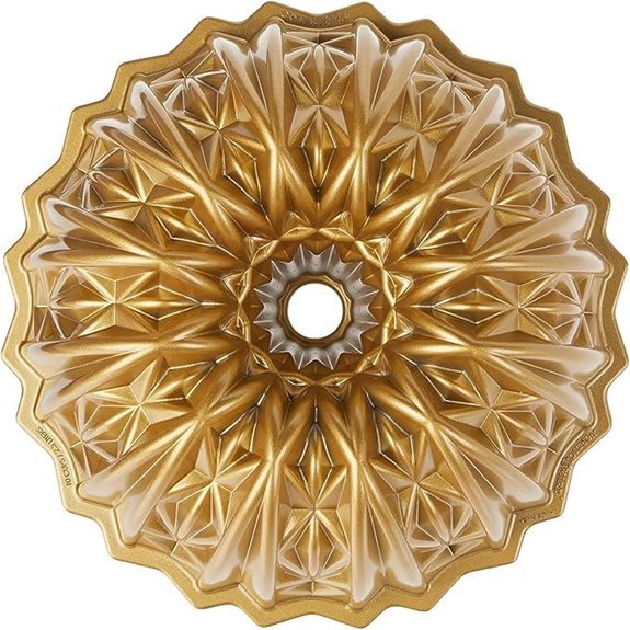 Nordic Ware Cut Crystal Bundt 10 Cup Gold