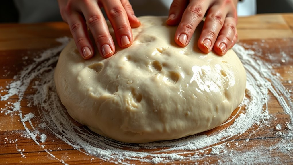 gradually strengthening dough structure