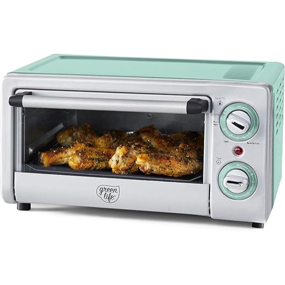 GreenLife Toaster Oven Air Fryer with Adjustable Controls