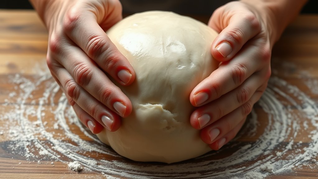 handle dough gently and cover
