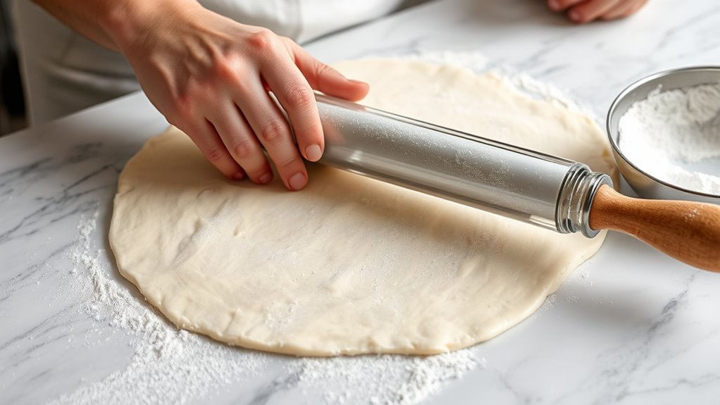handle dough gently and lightly dust