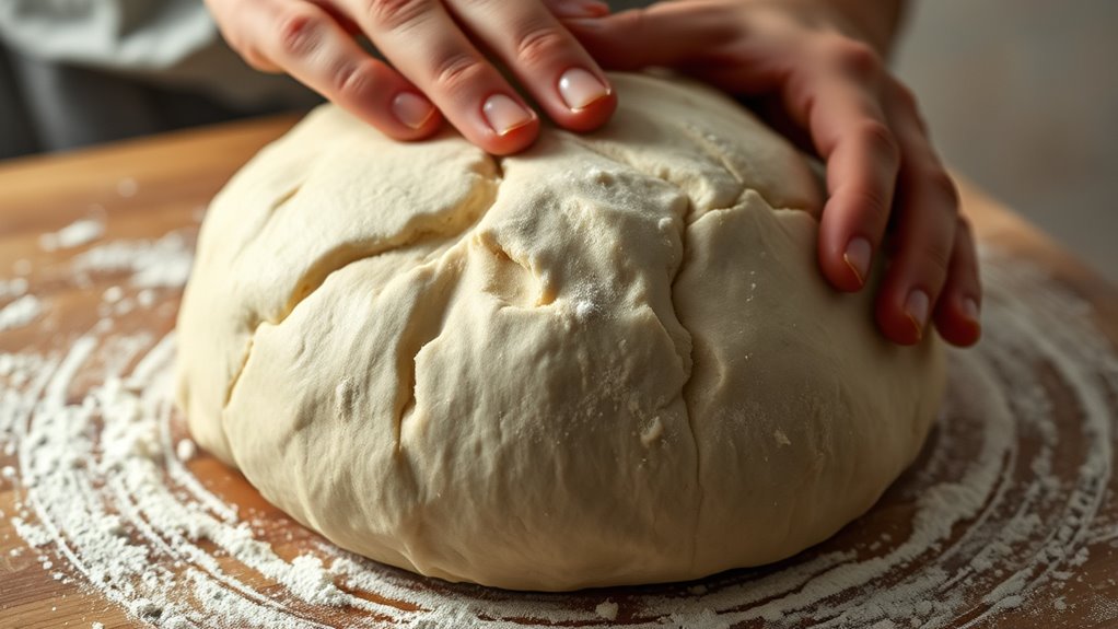 handle dough gently to preserve