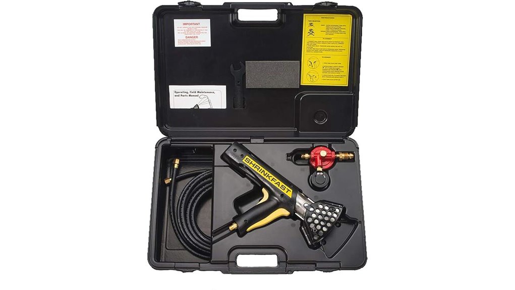 heat gun with yellow accents