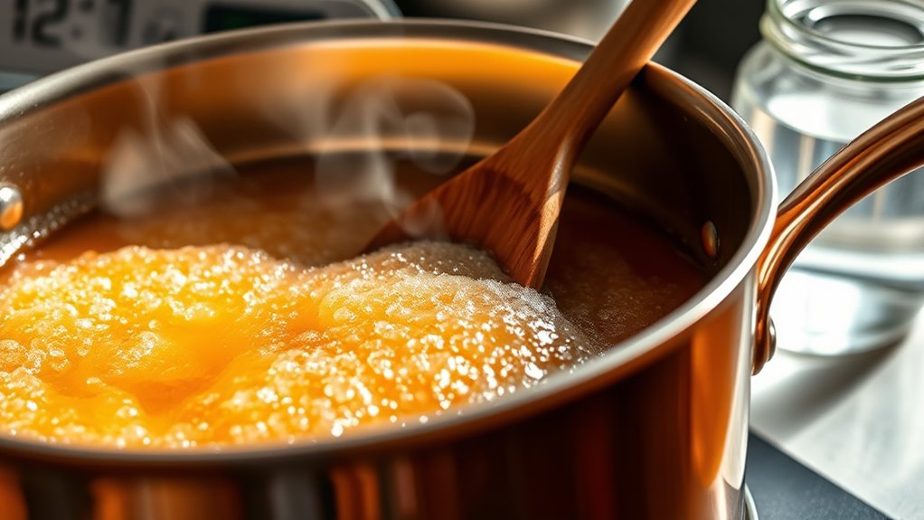 heat slowly for perfect caramel