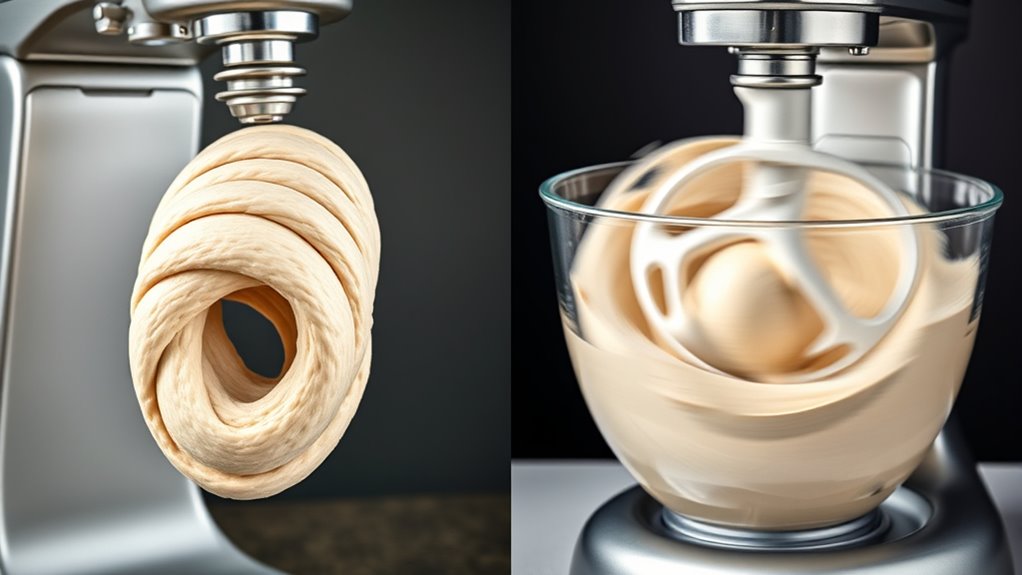 heavy consistent dough kneading