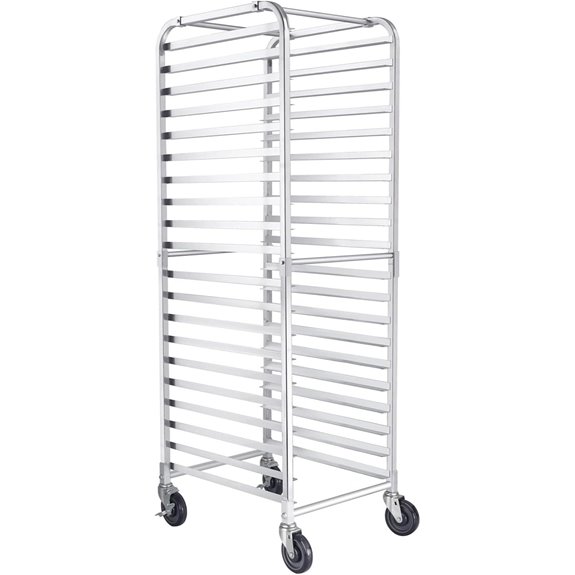 HARDURA 20-Tier Bakery Rack with Casters