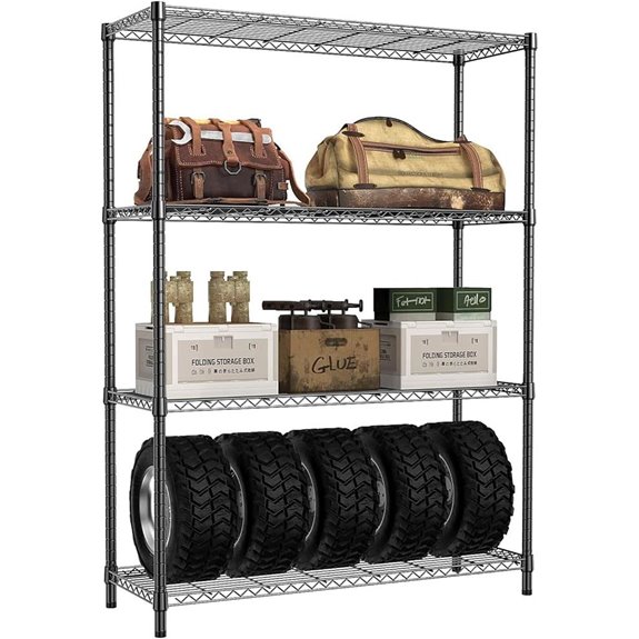 IZEUK 1400 lbs Heavy Duty Metal Wire Shelving Unit