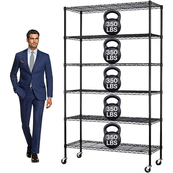 Dkeli 6-Tier Heavy Duty Metal Shelving Unit