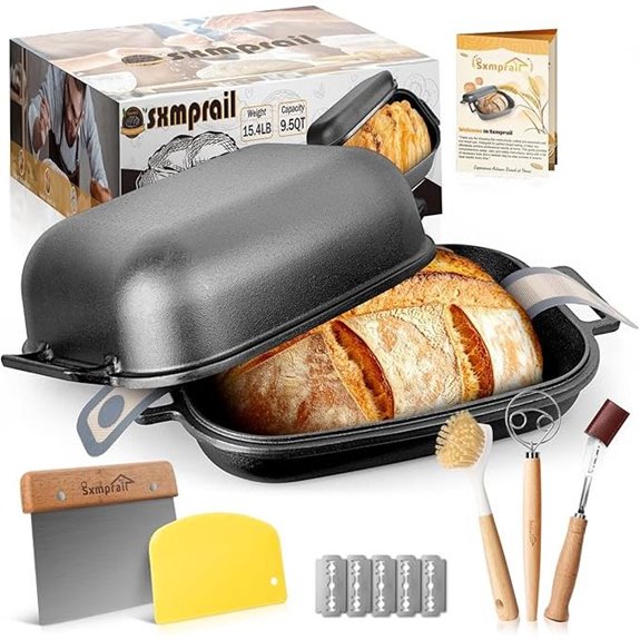 Dutch Oven Cloche Loaf Pan 9.5QT Non-Stick Heavy Duty