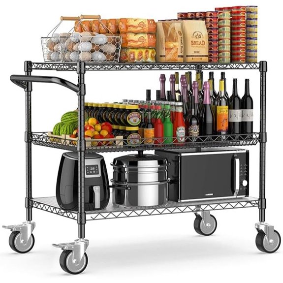 Leteuke 1120LBS Heavy Duty Rolling Utility Cart