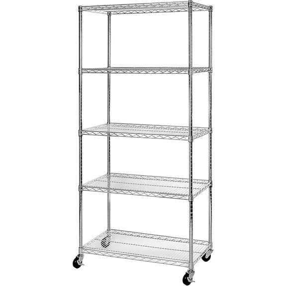 Seville Classics Heavy Duty 5-Tier Steel Wire Rack