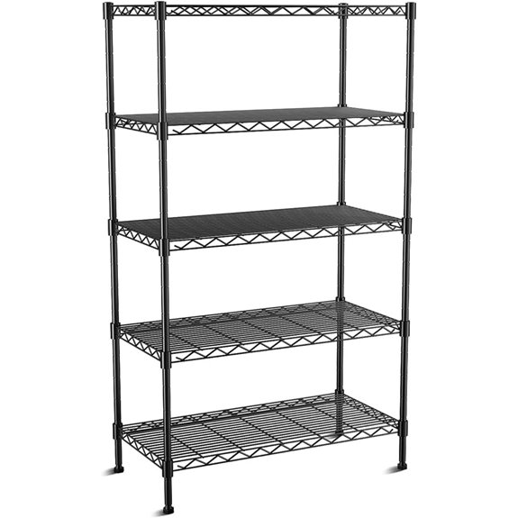 5-Tier Heavy Duty Wire Shelving Unit with Wheels