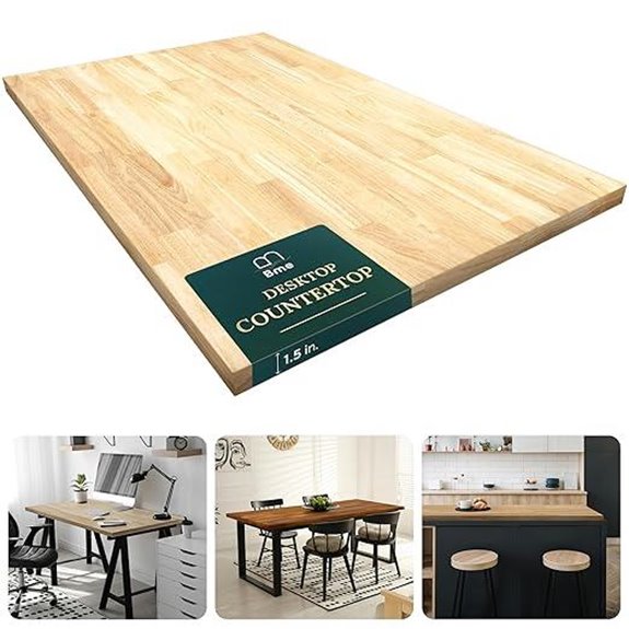 Bme Hevea Solid Wood Butcher Block Countertop
