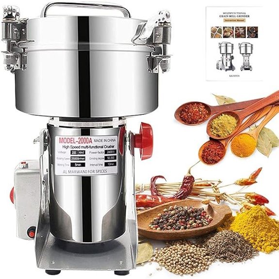 Electric Grain Grinder 2000g 28000RPM Overload Protection