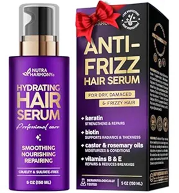 NutraHarmony Hydrating Hair Serum with Keratin and Oils