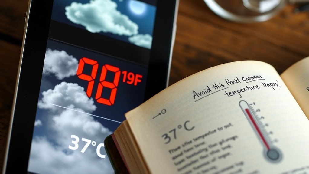 identify temperature units correctly