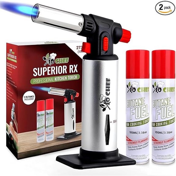 Jo Chef Kitchen Torch with Butane Cans Included