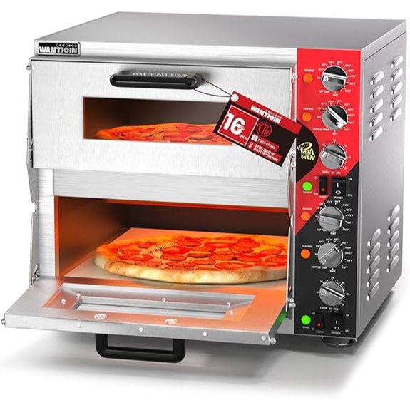 WantJoin Commercial Indoor Double-Decker 16-Inch Pizza Oven