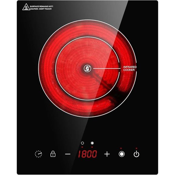 Dual Coils Electric Cooktop 1800W Infrared Hot Plate