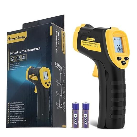 Infrared Laser Thermometer -58℉ to 1112℉ with Adjustable Emissivity