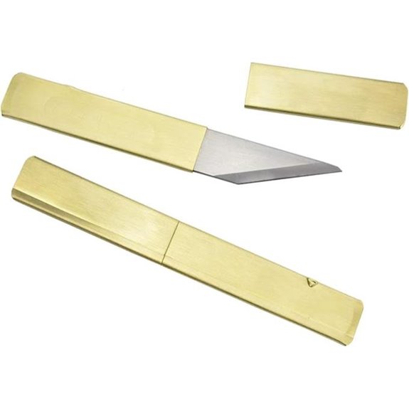Right Hand/Wood Carving Japanese Kiridashi Knife/Brass (Japan Import)